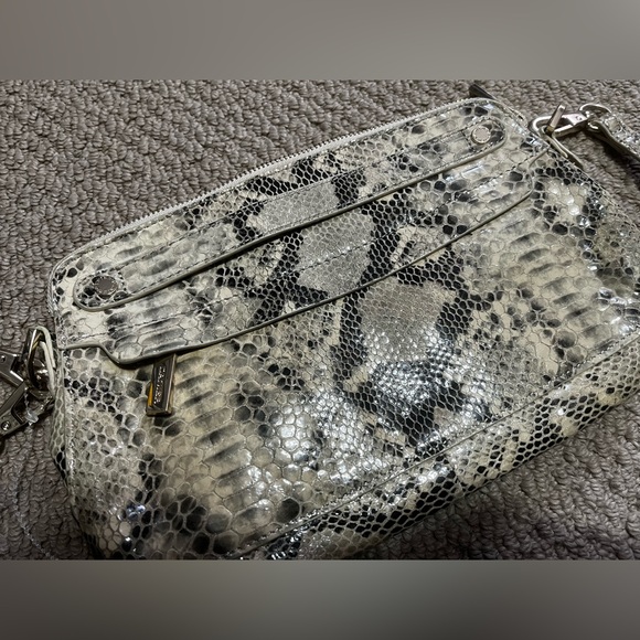 Danier | Genuine Leather Snakeskin Crossbody Bag - Picture 3 of 12